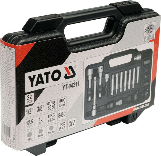 Yato YT-04211 alternator tool set generator freewheeling key set 22 pc.