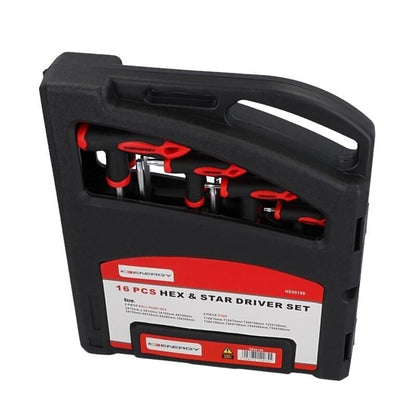 ENERGY Winkelstiftschlüsselsatz Innensechskant Inbus -  Hex/Torx - 16 tlg.