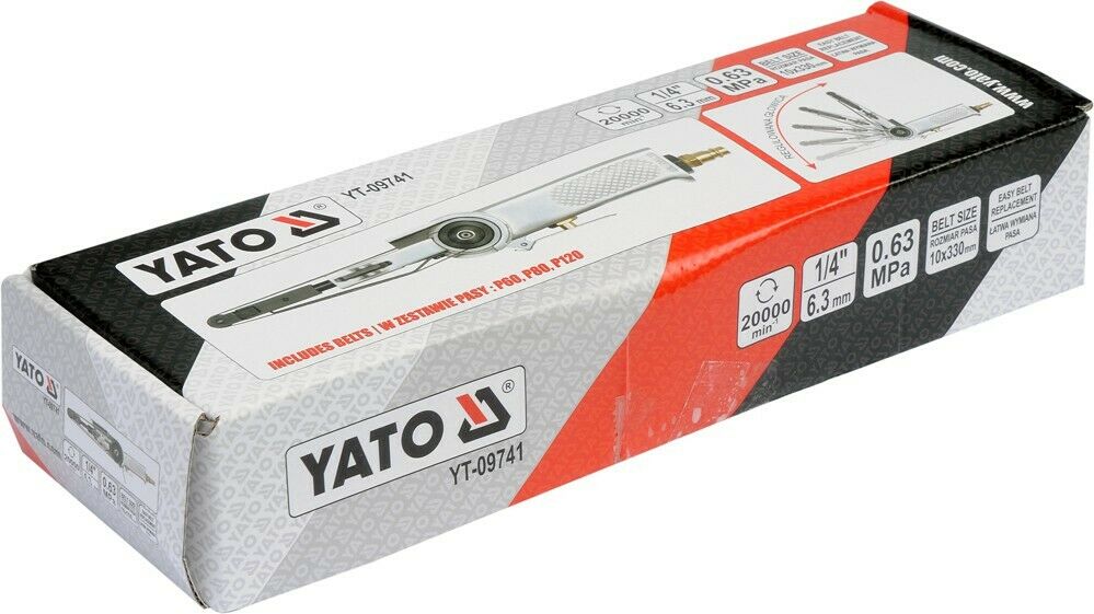Yato yt-09741 compressed air tape grinder air tape grinder grinding device 10x330mm