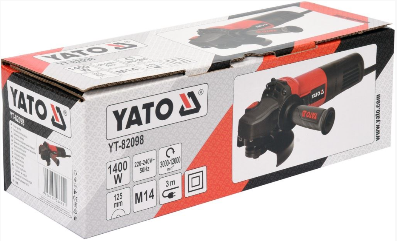Yato Trennschleifer 125mm Winkelschleifer Werkstatt 3000-12000 U/min 1400W