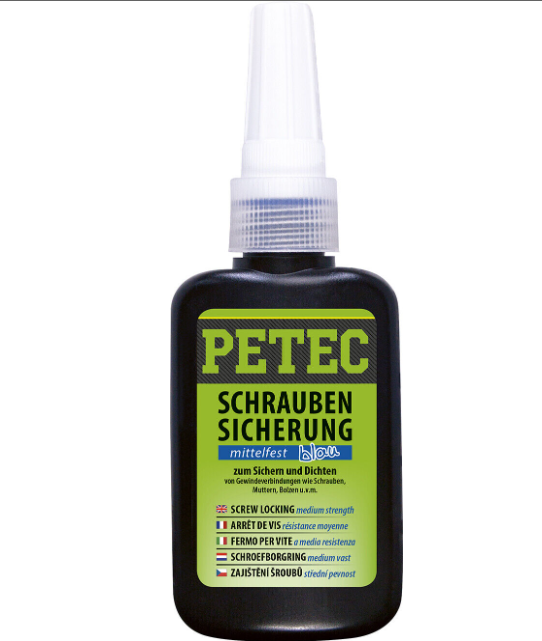 PETEC 91050 Schraubensicherung mittelfest blau Schraubenkleber Gewindesicherung