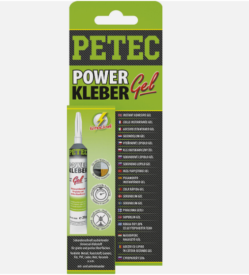 PETEC 93720 Powerkleber Gel Sekundenkleber Klebstoff universal transparent 20g