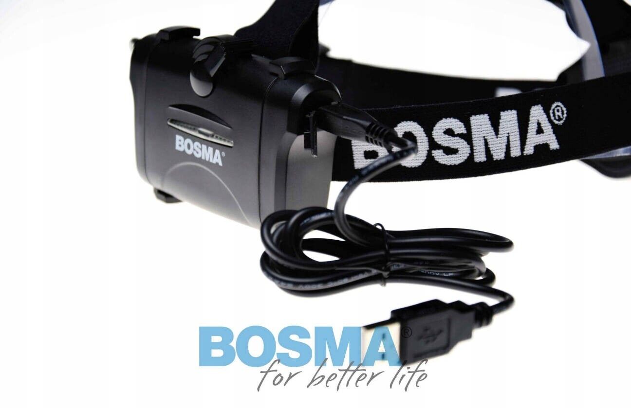 Bosma LED 500lm Akku Stirnlampe Outdoor Fahrrad Wandern Survival Licht Kopflampe