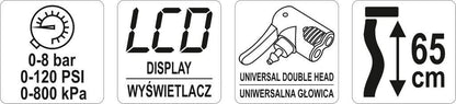 Luftpumpe Standpumpe 8 Bar LCD Manometer Fahrradpumpe Handluftpumpe Fahrrad Auto