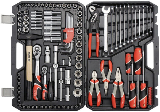 Yato Werkzeugkoffer Set 122tlg Toolbox Ratschen Zangen Schraubendreher/Schlüssel