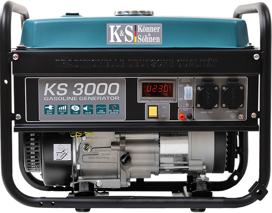 Könner & Söhnen KS3000G Notstromaggregat 7PS Benzin Gas LPG 3KW 2x 16A 230V 12V
