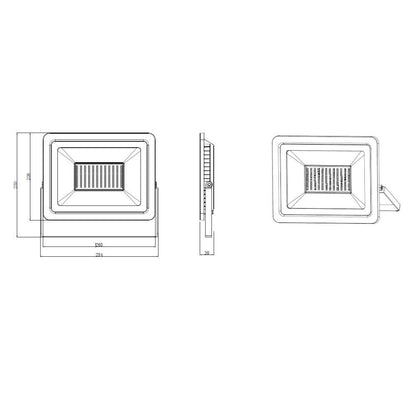 100W LED Außen-Bau-Strahler-Lampe Stativ IP66 Baustellen-Fluter 8000lm 6000K