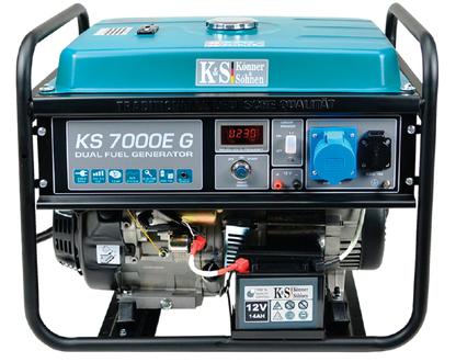 Notstromaggregat Dual LPG Gas Benzin 5,5KW Stromerzeuger Stromgenerator KS7000EG - Flex-Autoteile