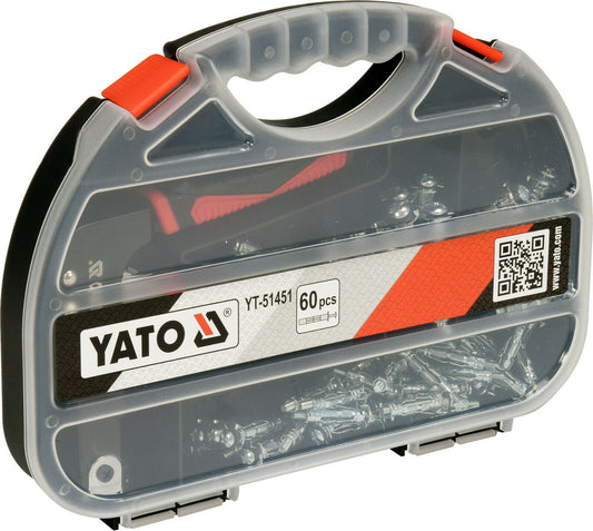 Yato YT-51451 cavity dowel pliers set 60Tlg drywall M4-M6 Molly Pin Crimper