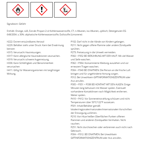 PETEC 72950 Intensiv-Citrusreiniger Spray Kleberentferner Reinigungsspray 500ml