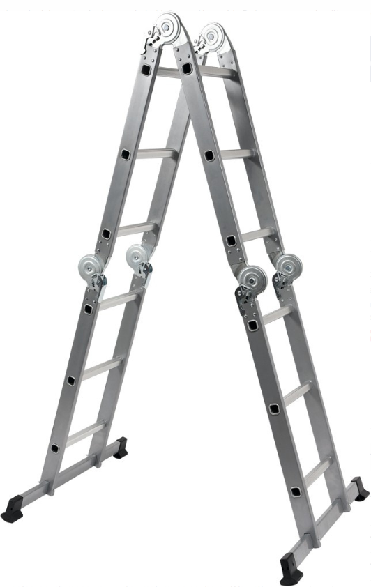 Multifunktions-Mehrzweckleiter Alu Gerüst Stehleiter 1,66m Anstellleiter 3,4m