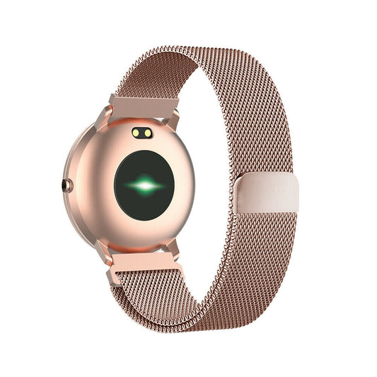 Smartwatch Fitness Uhr Armband SB-320 Schrittzähler Sport Telefon Musik Rosa - Flex-Autoteile