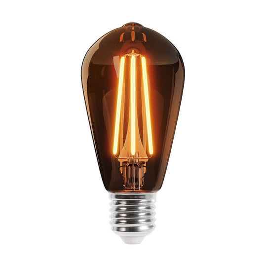 LED-Glühbirne E27 ST64 8W 2700K 840lm COG Filament antike Edison Bernsteinbirne