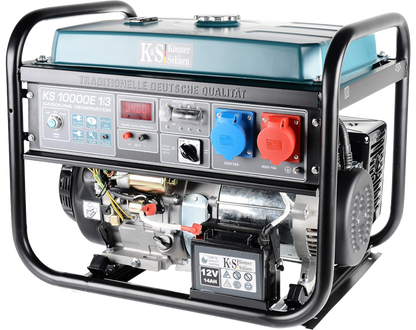 Notstromaggregat KS10000E-1/3 Stromerzeuger VTS Generator Benzin 8KW 230V 400V