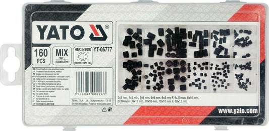 Yato YT-06777 Maden-Schrauben 160 teilig Gewindestifte Sortiment Set Sechskant - Flex-Autoteile