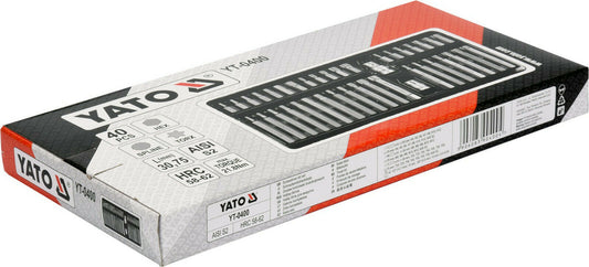 YATO YT-0400 Bitset 40 teilig Bitsatz lang 75 mm Ratschen Bitbox Adapter Koffer