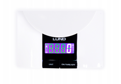 Lund Küchenwaage mit Schüssel Backen Kochen Essen Diät max 3kg Sehr präzise 1g