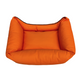 Hundebett Hundekorb Hundekissen Hundesofa Liegeplatz Kunstleder Gr. S Orange
