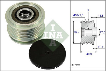 Ina belt disc freewheel generator alternator for VW Audi Seat Ford Skoda