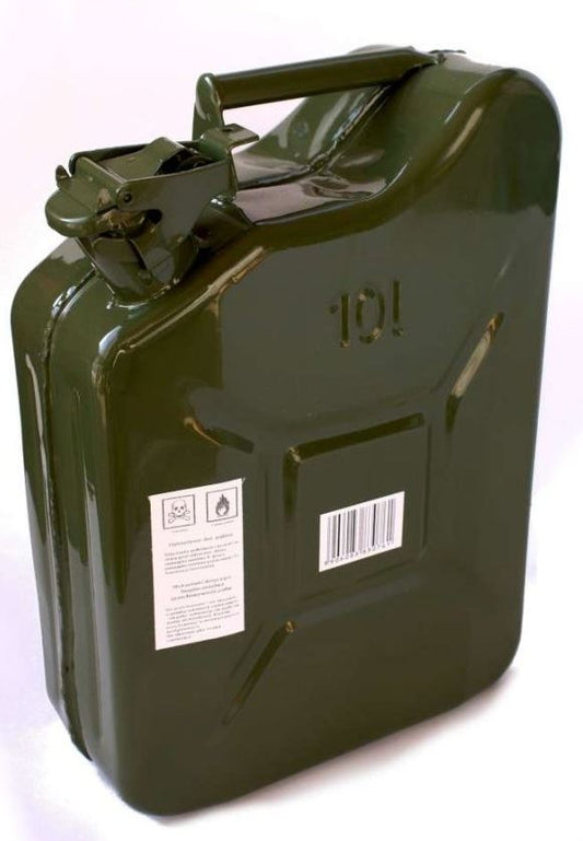 10l canister metal canister reserve canister metal canister fuel tank color green