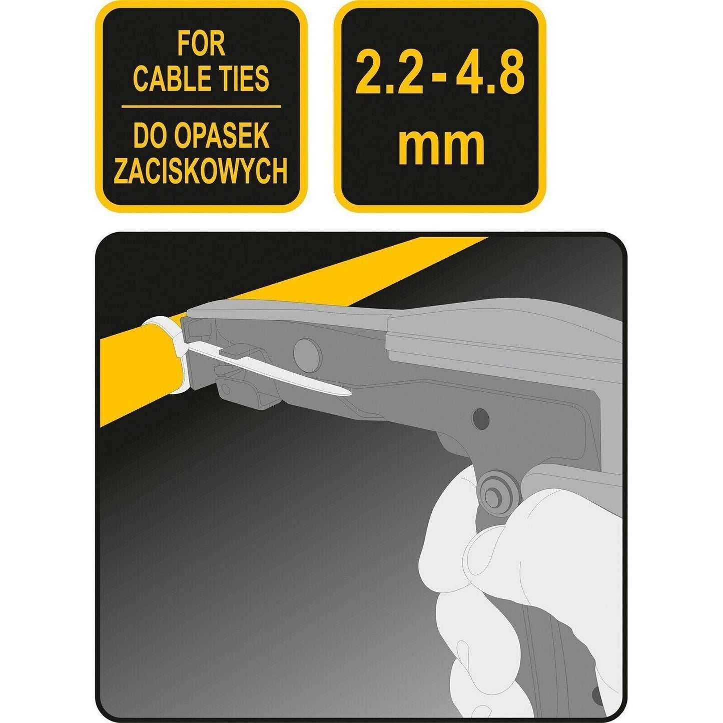 Kabelbinderzange Kabelbinder Spannwerkzeug Zange Spanner 2,2-4,8mm 73875 Vorel