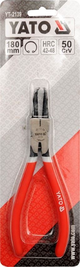Yato YT-2139 Sprentring pliers 180mm Seegering tongs safety ring tongs