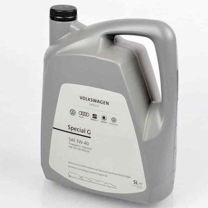5L original VW 5W40 petrol engine oil G052502M4 Special G 502.00 / 505.00 Audi VAG