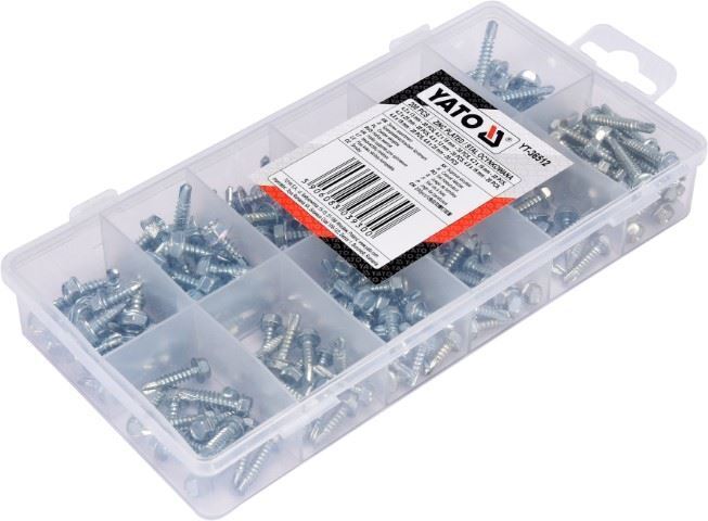 Yato YT-36512 200stk set self-tapping sheet metal screws