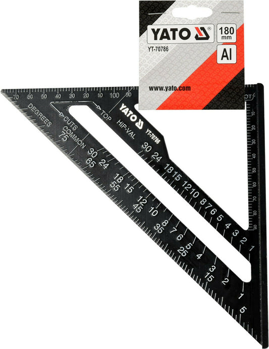 Yato YT-70786 Zimmermannswinkel Alu Messwinkel stop angle triangle 180 mm