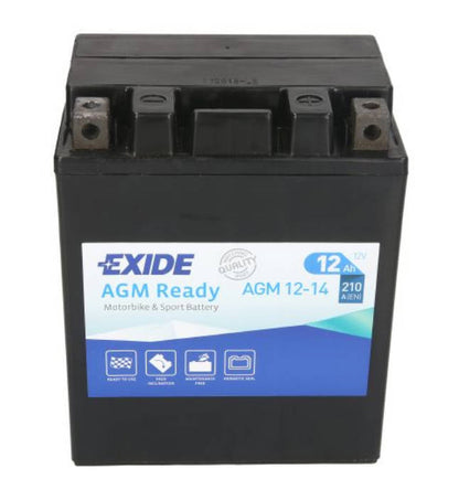 Exide AGM 12-14 Batterie Motorradbatterie 12V 210A 14Ah für MZ/MUZ Ducati BMW