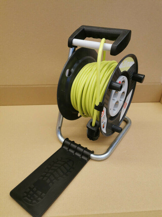 Brennenstuhl Kabeltrommel 20m 4 Steckdosen Verlängerungskabel Mit Trommeltritt