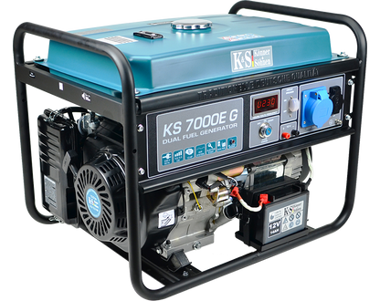 Notstromaggregat Dual LPG Gas Benzin 5,5KW Stromerzeuger Stromgenerator KS7000EG - Flex-Autoteile