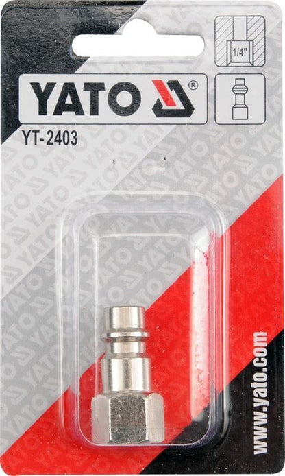 YATO YT-2403 Verbinder 1/4" Druckluftleitung Schnellkupplung Pneumatik