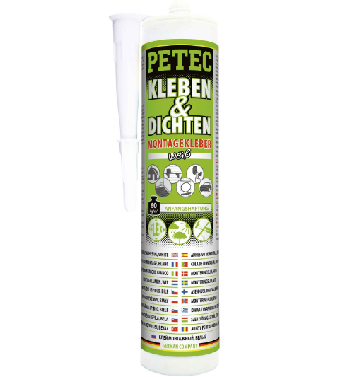 PETEC 94529 Kleben & Dichten Montagekleber Dichtmasse Karosseriekleber 290ml