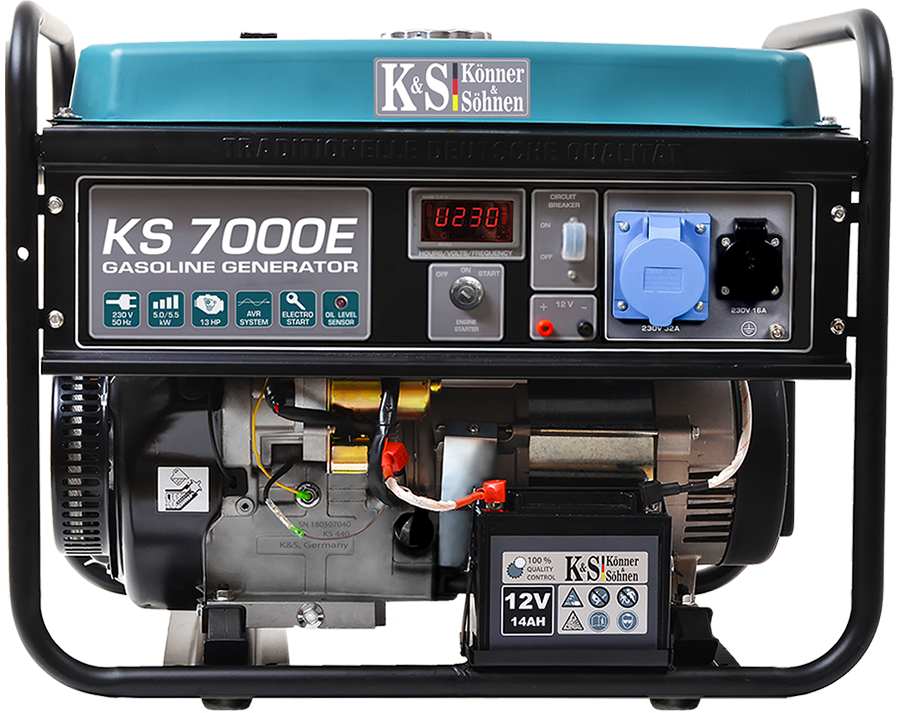 KS7000E Stromerzeuger Generator Benzin 13PS Notstromaggregat 5,5kW 230V 16A 32A