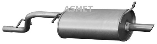 Asmet Auspuff hinten Endtopf Endschalldämpfer Ford Ka 1,3 i 50 60 70PS 96-