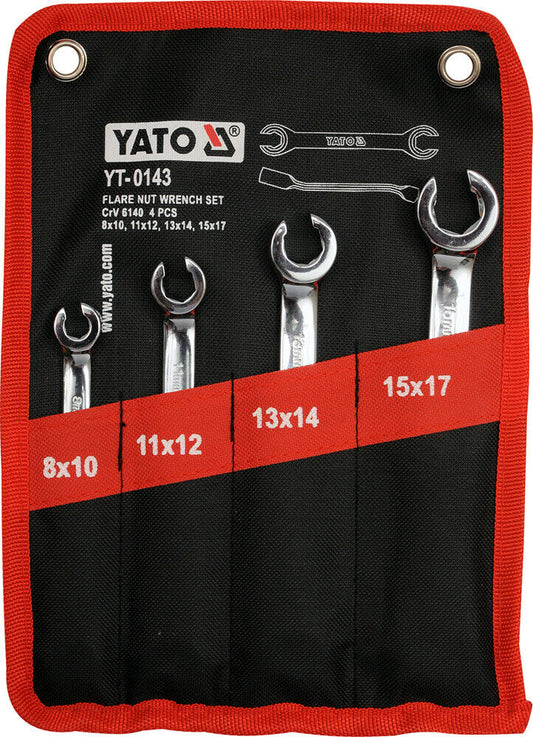 YATO YT-0143 4 Bremsleitungsschlüssel halboffen Ringschlüssel Leitungsschlüssel
