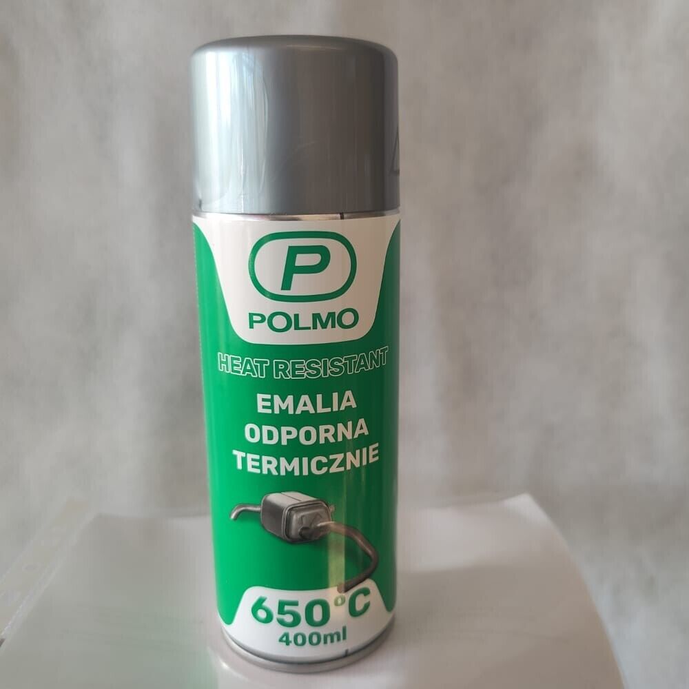 Polmo Auspufflack Spray Silber bis 650°C 400ml Thermolackspray Abriebfest