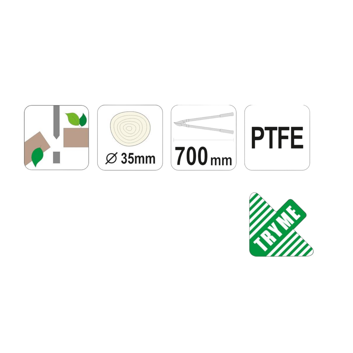 YATO große Amboss Astschere bis 35mm Äste Gartenschere 700mm Bäume Sträucher