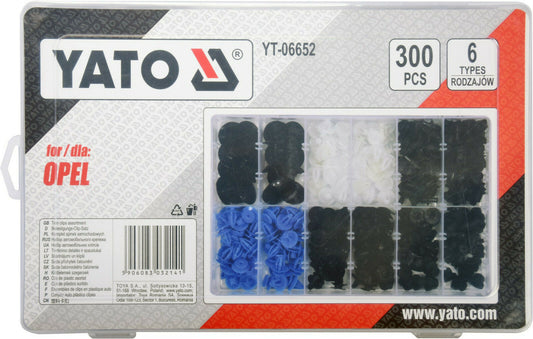 YATO YT-06652 AutoClips for Opel Replacement Clips 300 TL Sorting Box fastening clips