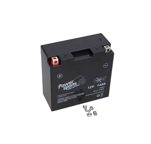 Maxgear AGM Motorrad Batterie 14Ah 250A 12V für Yamaha Mopet YT14B-4 YT14B-BS