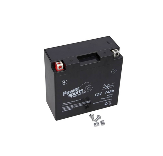 Maxgear AGM Motorrad Batterie 14Ah 250A 12V für Yamaha Mopet YT14B-4 YT14B-BS