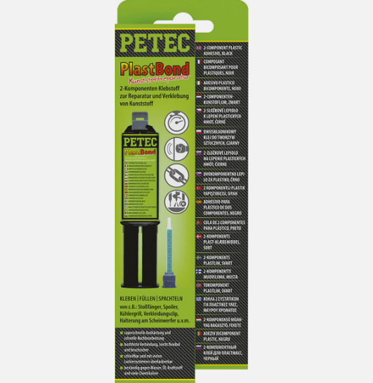 PETEC 98325 PlastBond 2-Komponenten Kleber Kunststoffreparatur Plastik 24ml