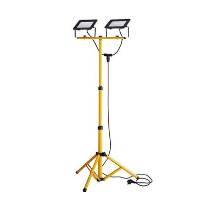 2x 50W LED Außen-Bau-Strahler-Lampe Stativ IP66 Baustellen-Fluter 8000lm 6000K