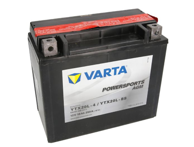 Varta FUN AGM Motorradbatterie 18AH 250A 12V Harley Honda YTX 20L-4  YTX 20L-BS