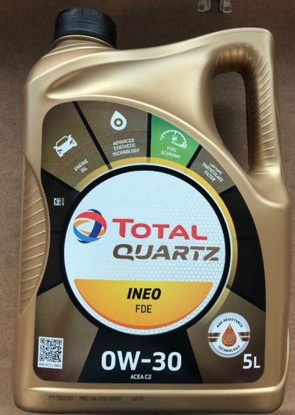 5 Liter TOTAL Quartz Ineo FDE 0W-30 Ford WSS-M2C950-A ACEA C2 Vollsynthetisch