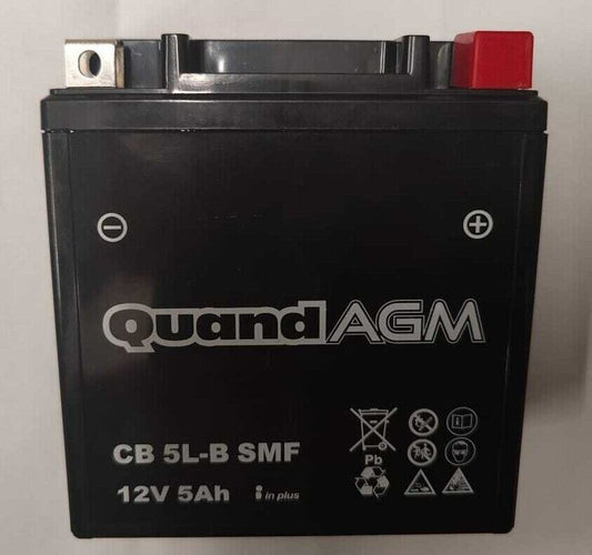 AGM Motorradbatterie Quand CB5L-B Motorrad 60A 5Ah für Suzuki GT Honda NH 125