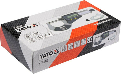 YATO YT-72305 Mikrometer 0,001-25mm Bügelmessschraube Feinmessschraube Digital