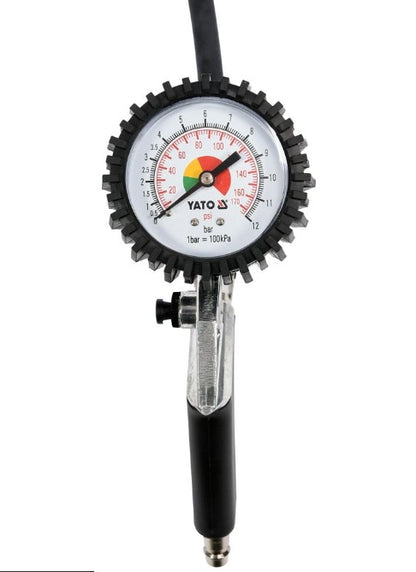 Yato YT-2370 Reifenfüllmeßgerät Druckluft 12bar Kompressor Zubehör Luftprüfer
