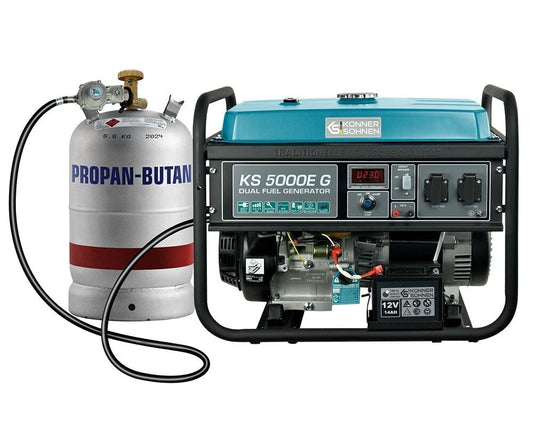 Notstromaggregat Dual LPG Gas Benzin 4KW Stromerzeuger Stromgenerator KS5000EG